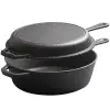 Cast iron dual-purpose pot, flat steak frying pot, household soup pot, uncoated stew pot, thickened old-fashioned cast iron pot Application Scenario
